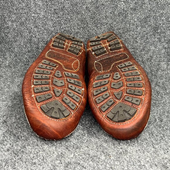 Duluth Trading Co. Bison Leather Driving Moccasins Mens 12 Brown Slip On Loafers - Picture 11 of 12